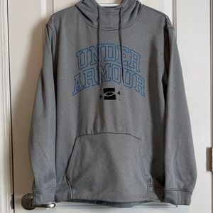 Under Armour Gray Hoodie with Blue Logo